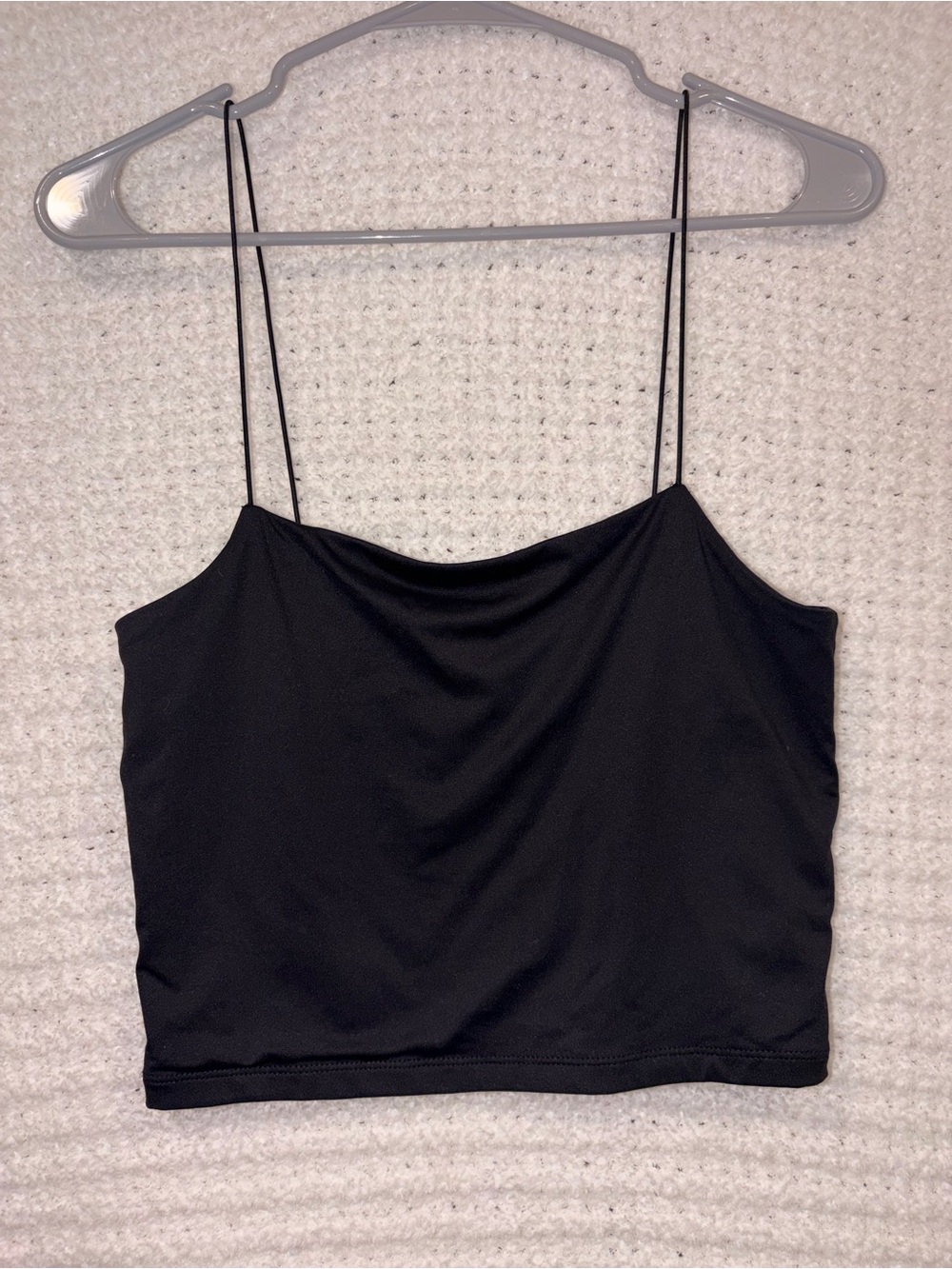 Forever 21 Black Cropped Spaghetti Strap Tank